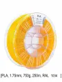Золотой экологичный пластик PLA для принтеров 1.75мм 750г