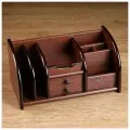 Органайзер 7 секций, 2 выдвижных ящика, серия Орех с кантом темным, 16*30*15см 2273904