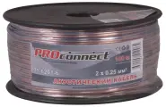 Кабель акустический PROconnect, 2х0.25 мм², прозрачный BLUELINE (100 м) {01-6201-6}