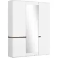 Коллекция Ультра Шкаф 3х. створчатый (540) Белый/Белый гл. (для одежды, распашной, в прихожую, в спальню, в детскую)