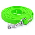 Поводок из биотана 10 м, ширина 16 мм, Woofy Geksa, прорезиненный, водостойкий, зеленый