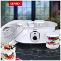 Йогуртница CENTEK CT-1442 White, 7 стекл. баночек, прозрачная крышка.