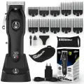 Машинка для стрижки волос Manecode EXCALIBUR c 10 насадками от 0,5 до 25 мм - Зарядная станция, фартук в комплекте