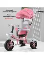 Велосипед-коляска Kari, трехколесный, EVA-колеса, родительская ручка, 10 кг, светло-розовая