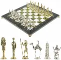 Шахматы Древний Египет доска 40х40 см мрамор змеевик 122636