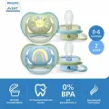 Соска-пустышка силиконовая Philips Avent ultra air SCF085/58 с футляром для хранения и стерилизации, 0-6 мес, 2 шт.