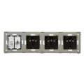 Розетка электрическая 4 поста 220В 16А+RJ45 CAT6 ТВ-Компьютер Стекло Рамка серый,1шт