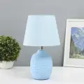 Лампа настольная Плетение 1х40Вт Е14 голубой 19,5х19,5х35,5см