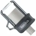 Флешка SanDisk 64GB черная Ultra Android Dual Drive OTG USB3.0/microUSB