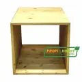 Стеллаж Куб 1 из массива сосны бесцветный лак, 45х40х45 см, Profi&Hobby