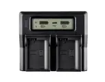 Двойное зарядное устройство с LCD дисплеем для Canon LP-E6