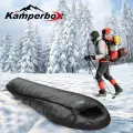 Sleeping Bag Kamperbox CW1400 Black Synthetic Washable Recycle Fiber For Winter Warmth
