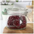 Банка для хранения сыпучих продуктов Доляна стеклянная Сердце 580 мл, 10,5х10 см, с бугельным замком
