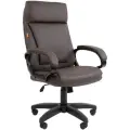 Кресло руководителя CHAIRMAN 794 LT, экокожа, коричневый с механизмом качания и мягкими подлокотниками