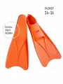 Длинные ласты для плавания SwimRoom Silicone Long Fins, размер 34-36, цвет оранжевый