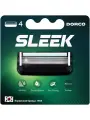 Dorco Сменные кассеты SLEEK (4 шт.), 6 лезвий + лезвие-триммер, крепление SLEEK, двухслойная смазывающая полоска