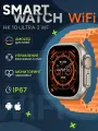 Смарт часы HK10 Ultra 3-WF 49mm c WiFi для iPhone и Android, Оранжевый ремешок