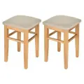 Комплект табуретов (2штуки) KETT-UP ECO BRUNO деревянный, KU298.1П, цвет светлый орех / бежевая рогожка