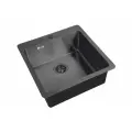 Мойка для кухни ZorG HD 5151 GRAFIT, нержавеющая сталь 1,5 мм, цвет графит, глубокая чаша 22 см, премиум, с сифоном