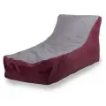 Кресло-мешок Пуффбери «Кушетка», размер большой, Оксфорд, Бордовый и серый