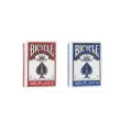 Карты игральные Bicycle Prestige Rider 100% Plastic Jumbo red/blue, 9х6,5х2 см