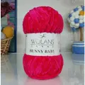 Пряжа BUNNY BABY WOLANS, мальва - 07, 100% супермягкий полиэстер, 5 мотков, 100 г, 120 м.