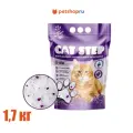 Cat Step Впитывающий силикагелевый наполнитель, с ароматом лаванды, 1.766 кг.