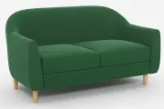 Прямой Диван ювис групп Милан, антивандальный велюр, 128x78х73 см, зеленый