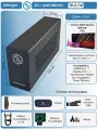 Внешняя видеокарта EGPu Wikingoo M1, Yeston AMD Radeon RX 6400 4Gb. Thunderbolt 3/4.