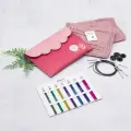 Спицы для вязания съемные 13 см, набор 7 пар (3-5 мм), алюминий, KnitPro Zing 'Midi'
