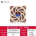 Noctua NF-A12x25 120 мм вентилятор, 12V 4PIN PWM, Нет цветная (RGB), Коричневый