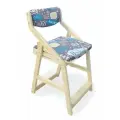 Стул детский регулируемый по высоте для школьника Робин WOOD без покрытия с чехлом Салют
