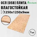 ОСП (OSB 3) плита Дом Дерева влагостойкая 1250х1250х9мм 1 шт.