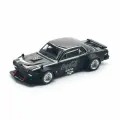 Машинка коллекционная POPRACE 1/64 Nissan Skyline GT-R V8 Drift Hakosuka COCA COLA ZERO BLACK CHROME Diecast Scale Model Car