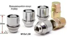 Гайки секретные М12 х 1,5 х 33 17-19 мм Вектор