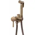 Смеситель встраиваемый с гигиеническим душем Hansberge H3099 Бронза