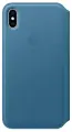 Чехол-книжка Apple iPhone XS Max Leather Folio Cape Cod Blue MRX52ZM/A