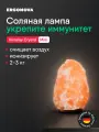 Лампа настольная солевая лечебная Ergonova Скала 2-3 кг, гималайская, ночник с диммером