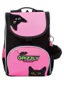 Ранец школьный GRIZZLY суперлегкий с анатомической спинкой, на ножках, с мешком для обуви, для девочки RAm-584-1/1