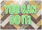 Светильник неоновый You can do it Ты можешь это сделать, 50х31 см, зеленый