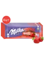 Молочный шоколад Milka мммах, с клубникой, флоу-пак, 253г 4шт