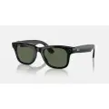 Экшн-очки с камерой Ray Ban WAYFARER Shiny Black/G15 Green 601/7153 (черный/зеленый) RW4008