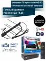 Цифровая ТВ приставка HD980D DVB-T2 с активной антенной Кайман L941.10