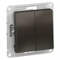 Systeme Electric AtlasDesign Мокко Переключатель 2-клавишный сх.6, 10АХ, механизм, ATN000665