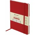 Бизнес-блокнот / записная книжка мужской / женский А5 (130х210 мм), Brauberg Ultra, балакрон, 80 г/м2, 96 л., линия, красный