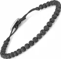 Браслет Everiot, вулканическая лава, размер 20 см, черный