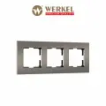 Рамка на 3 поста Werkel Slab W0032963, цвет бронза матовый