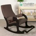 Кресло-качалка с подножкой для дома и дачи Аоста, взрослое, Glider, коричневый