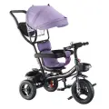 Велосипед трехколесный детский с ручкой, поворотное сиденье, тормоз, фиолетовый, 5188FB-2