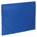 10 шт. Папка на резинках BRAUBERG Office, синяя, до 300 листов, 500 мкм, 227712